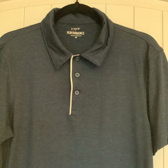 J. Crew Dark Navy Performance Polo Men's Medium 😎💜 - Picture 2 of 3